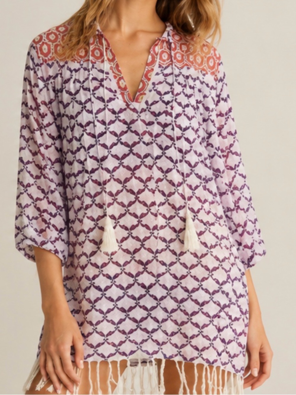 Roberta Roller Rabbit Serafina Tassel Tunic Size XS